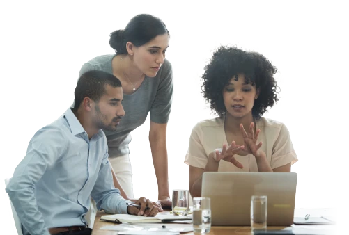 Recruiters listening to an interviewee